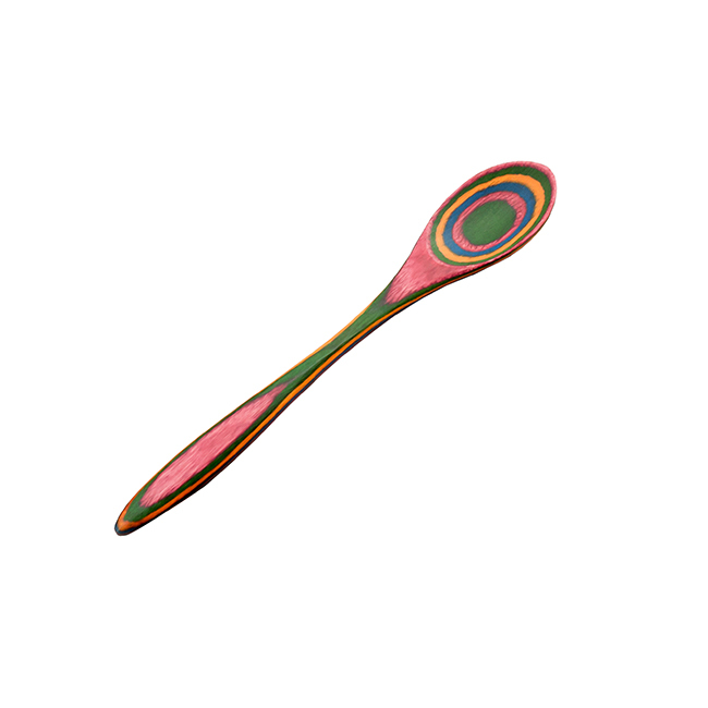 Product Island Bamboo 8” Pakkawood Mini-Spoon, Rainbow	