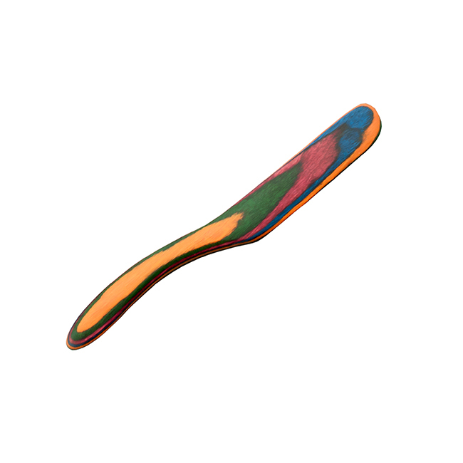 Product Island Bamboo 8” Pakkawood Spreader, Rainbow