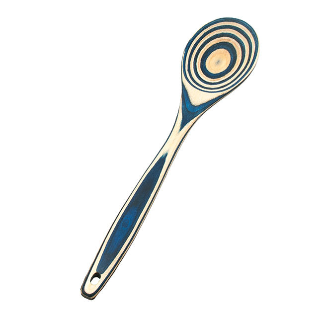 Product Island Bamboo 12” Pakkawood Spoon, Blue