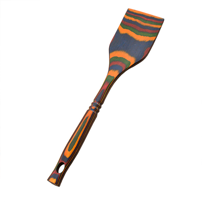 Product Island Bamboo 12” Pakkawood Spatula, Rainbow