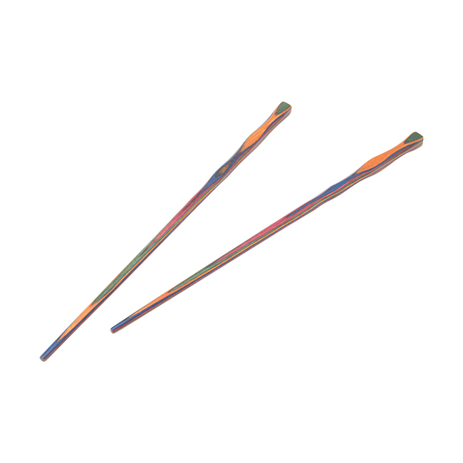 Island Bamboo 12” Pakkawood Chopsticks, Rainbow	