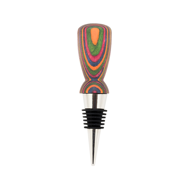 Island Bamboo Premium Bottle Stopper, Rainbow