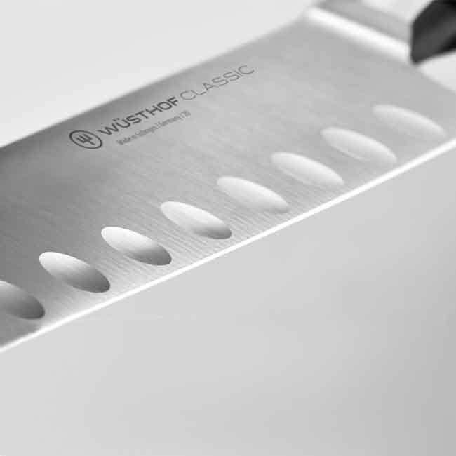 Wüsthof Classic 5 Inch Hollow Edge Santoku Knife - Blade