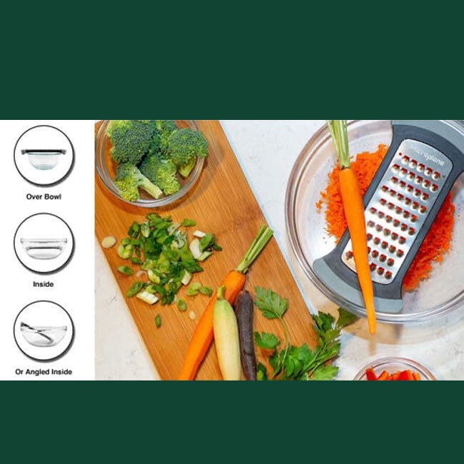 Microplane Mixing Bowl Extra-Coarse Grater | Black/Grey