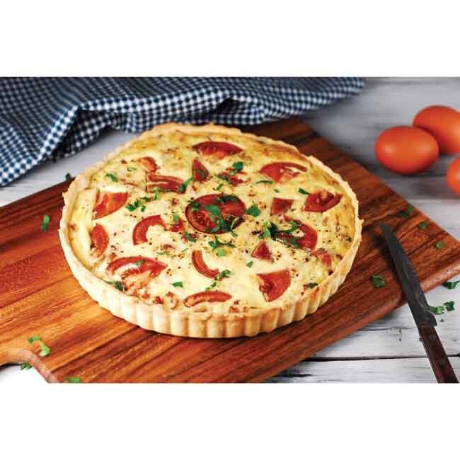 Mrs. Anderson's Baking Non-Stick 9.5 Round Quiche Pan in use