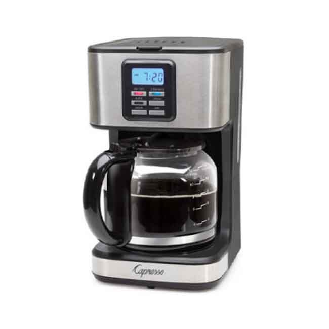 CoffeeTEAM PRO Glass Coffee Maker & Conical Burr Grinder Capresso