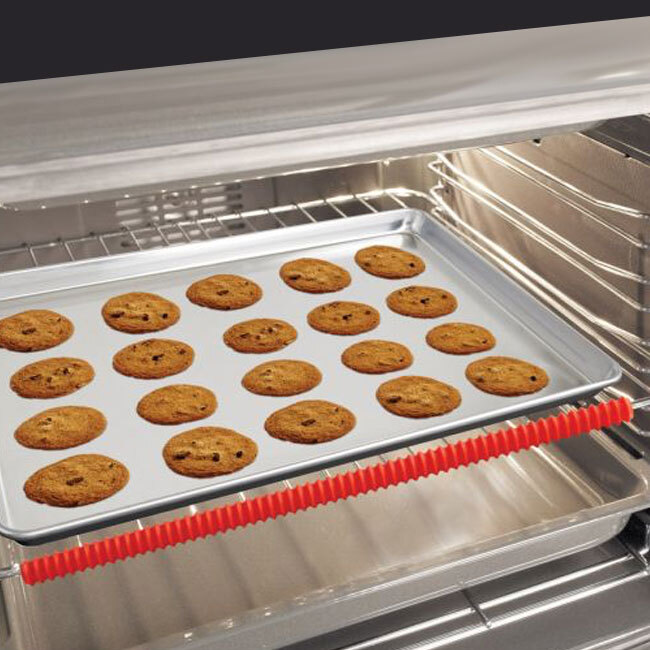 HIC Kitchen Silicone Oven Rack Shield | Set of 2	 in use