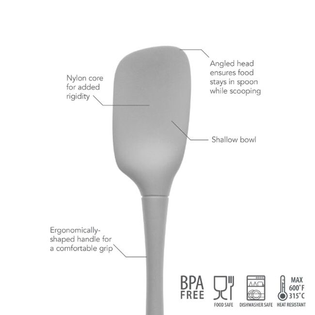 Tovolo Flex-Core® Silicone Spoonula | Oyster Gray