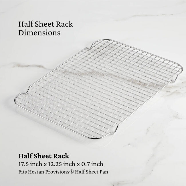 Hestan Provisions OvenBond® Stainless Steel Half Sheet Pan Racks | Set of 2 - dimensions