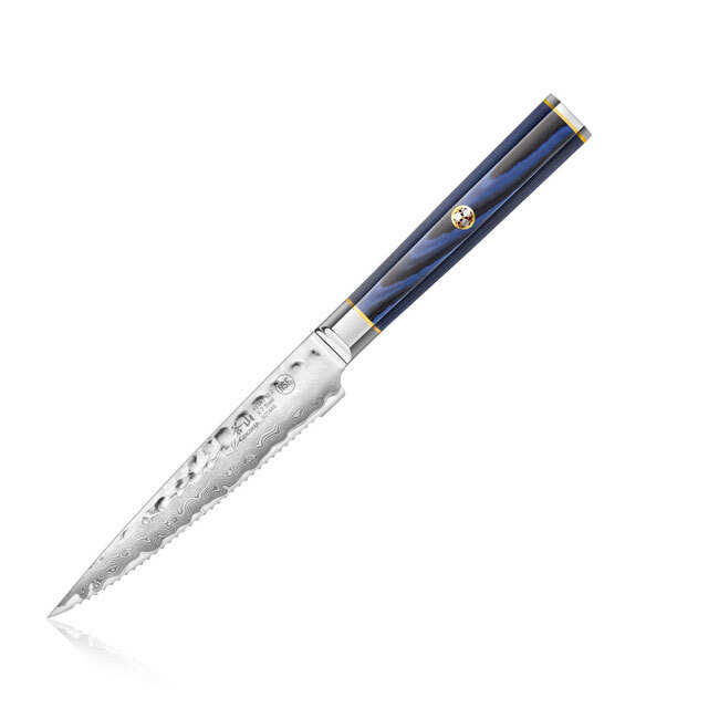 Cangshan KITA Series Blue 5” Serrated Utility Knife with Sheath