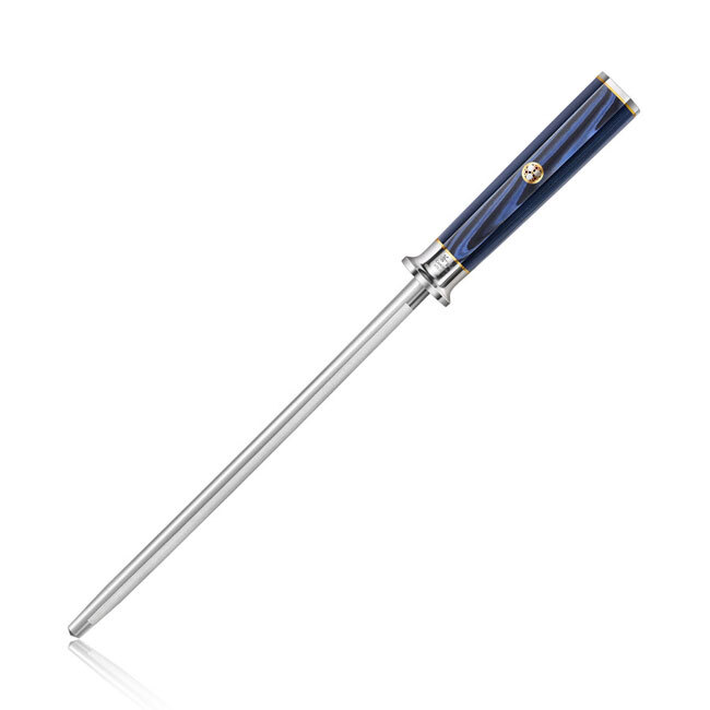 Cangshan KITA Series Blue 9” Honing Steel, Diamond-Coated Knife Sharpener