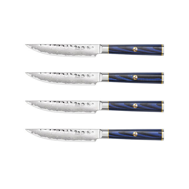 Cangshan KITA Series Blue 4-Piece Fine Edge Steak Knife Set