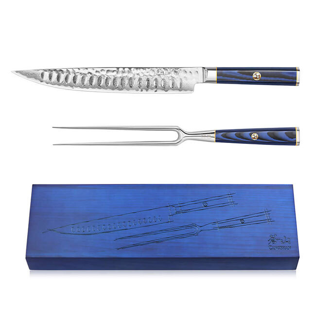 Cangshan KITA Series Blue 2-Piece Carving Set w/ box