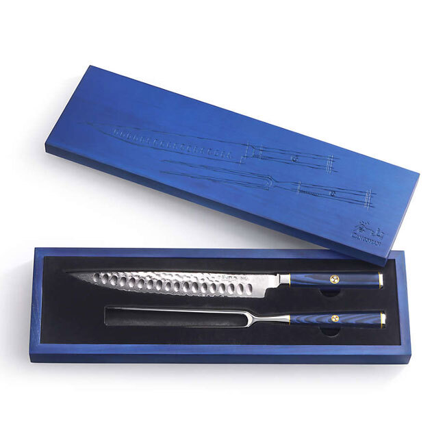 Cangshan KITA Series Blue 2-Piece Carving Set in box