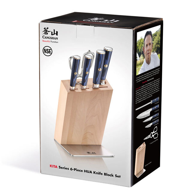 Cangshan KITA Series 6-Piece Knife HUA Block Set | Maple