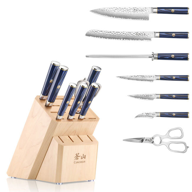 Cangshan KITA Series Blue 8-Piece Knife Block Set