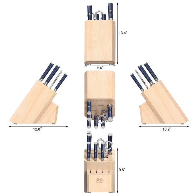 Cangshan KITA Series Blue 8-Piece Knife Block Set