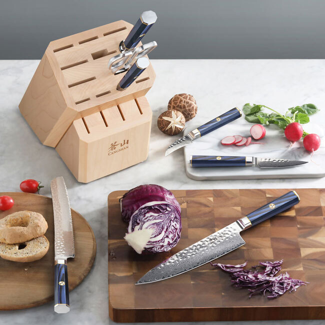 Cangshan KITA Series Blue 8-Piece Knife Block Set