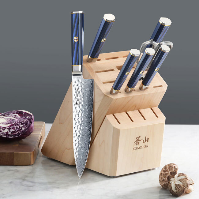 Cangshan KITA Series Blue 8-Piece Knife Block Set