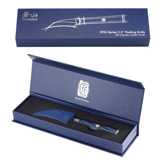 Cangshan KITA Series Blue 2.5” Peeling Knife with Sheath
