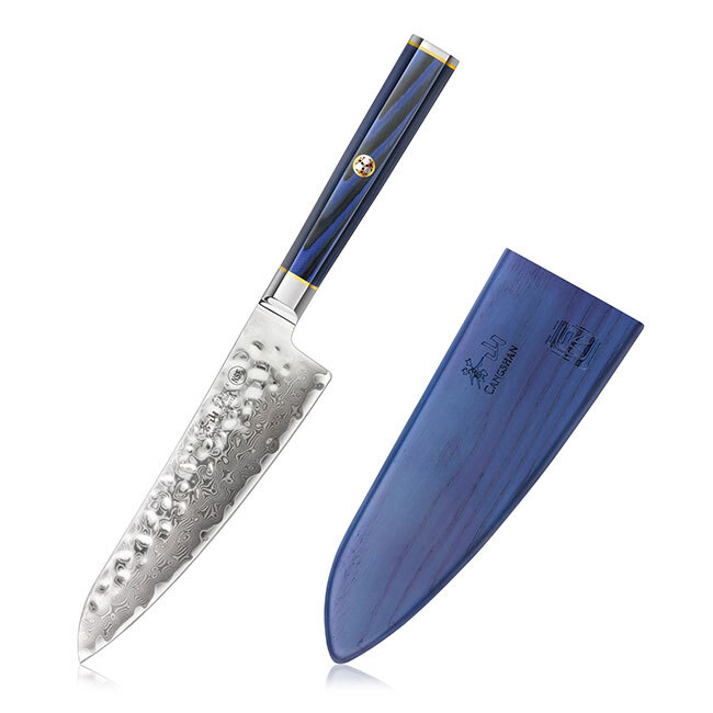 Cangshan KITA Series Blue 5” Prep Utility Knife with Sheath