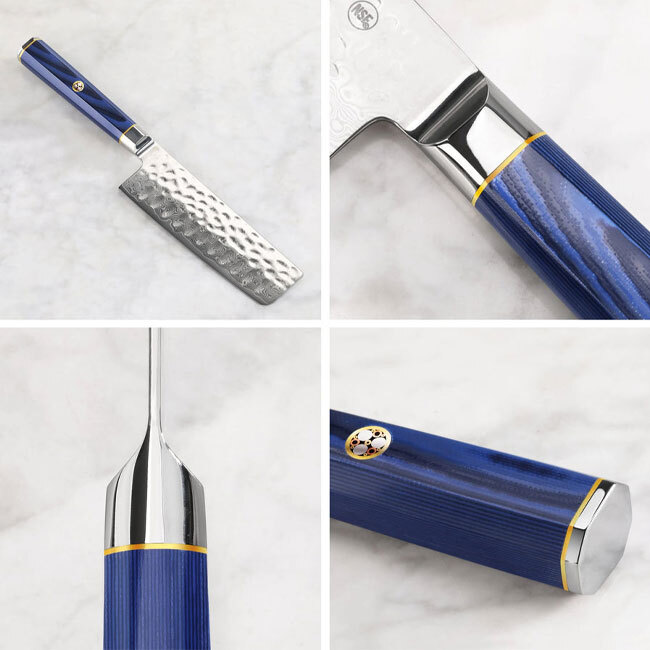 Cangshan KITA Series Blue 5” Nakiri Knife with Sheath - details