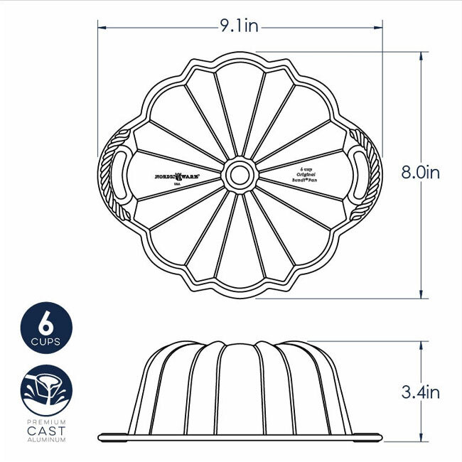 Nordic Ware 6-Cup Anniversary Bundt® Pan