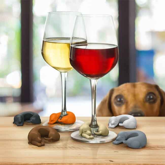 Winer Dogs Dachshund Drink Markers in use