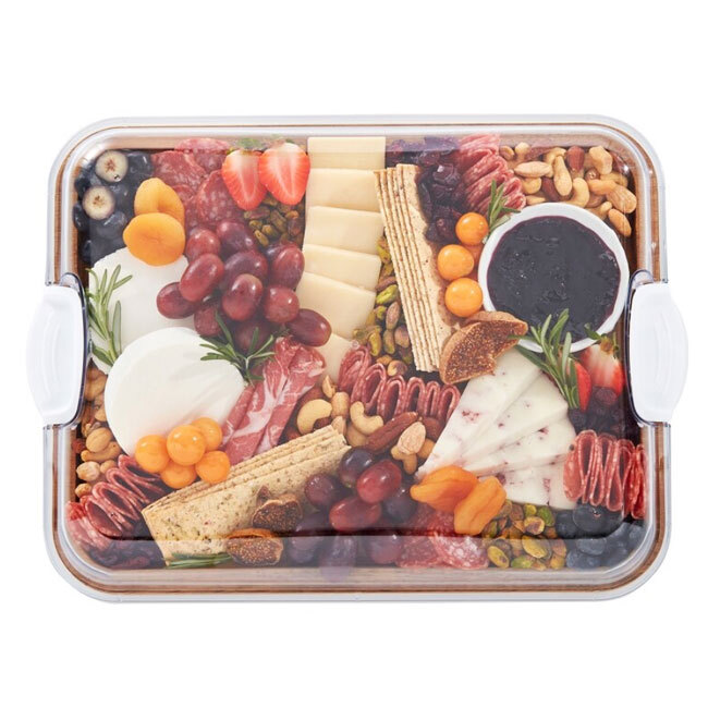 Build-A-Board™ Cutting Board with Clear Locking Lid, 14” x 11”
