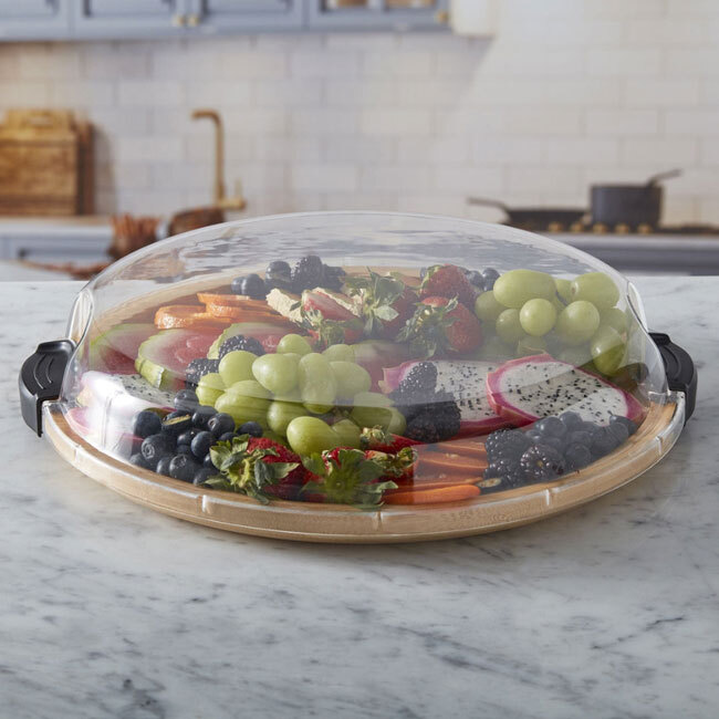 Build-A-Board™ Cutting Board with Clear Locking Lid, 14” Round