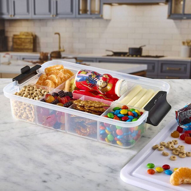 Build-A-Board™ SnackleBox with Locking Cutting Board Top | 7.8” x 12.7”