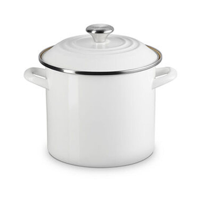 Le Creuset Enamel on Steel 8 Qt. Stockpot | White