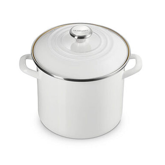 Le Creuset Enamel on Steel 8 Qt. Stockpot | White