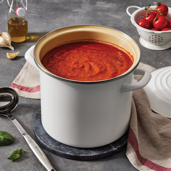 Le Creuset Enamel on Steel 8 Qt. Stockpot | White