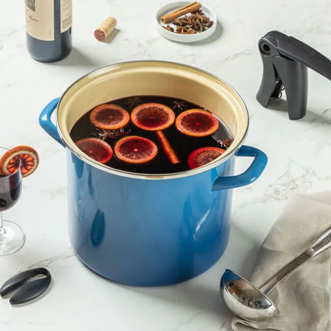 Le Creuset Enamel on Steel 8 Qt. Stockpot | Marseille Blue