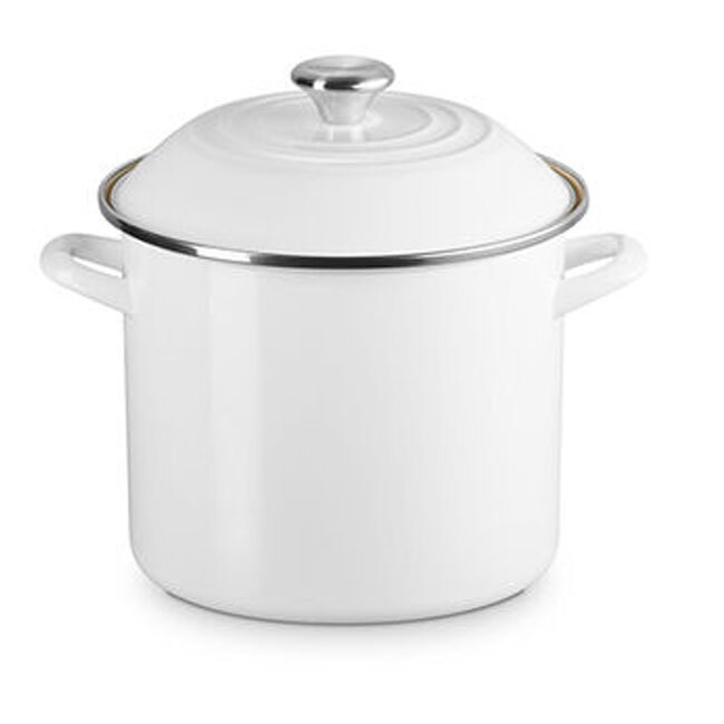 Le Creuset Enamel on Steel 10 Qt. Stockpot | White