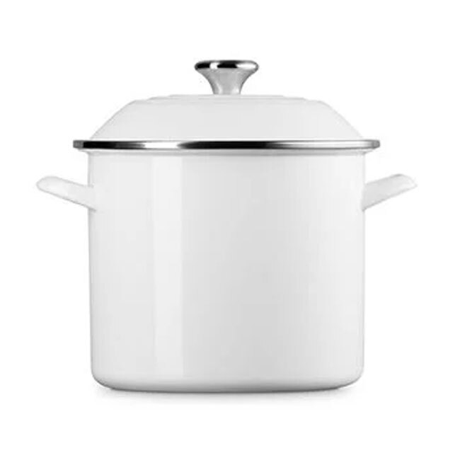 Le Creuset Enamel on Steel 10 Qt. Stockpot | White