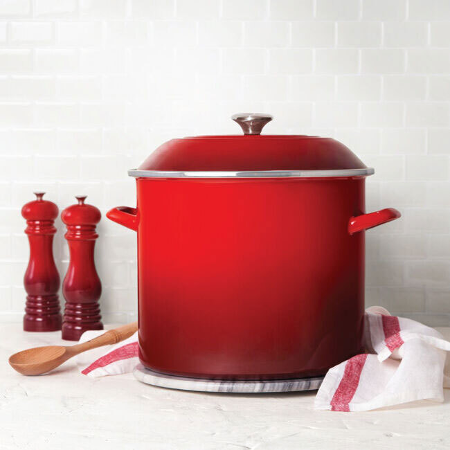 Le Creuset Enamel on Steel 16 Qt. Stockpot | Cerise