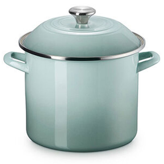 Le Creuset Enamel on Steel 16 Qt. Stockpot | Sea Salt