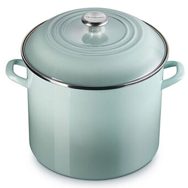 Le Creuset Enamel on Steel 16 Qt. Stockpot | Sea Salt