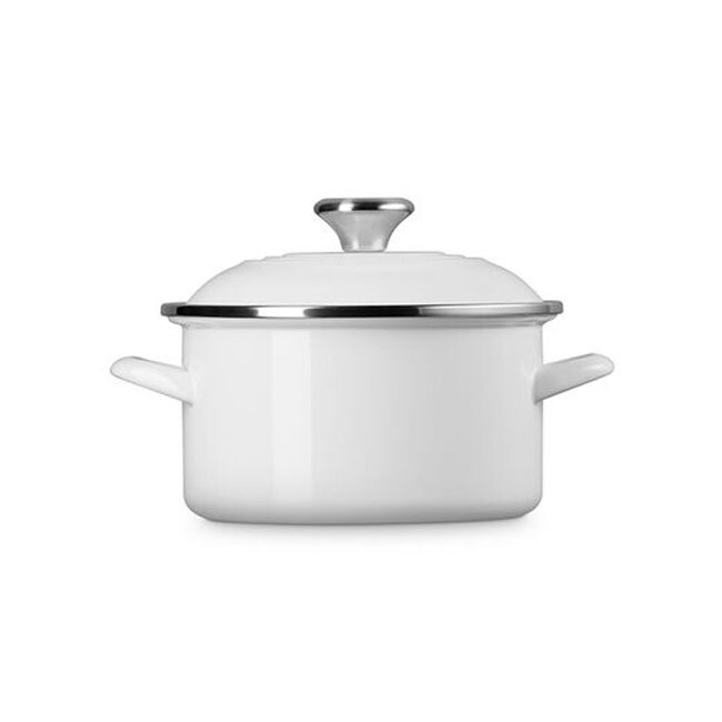 Le Creuset Enamel on Steel Traditional Petite 4 Qt. Stockpot | White