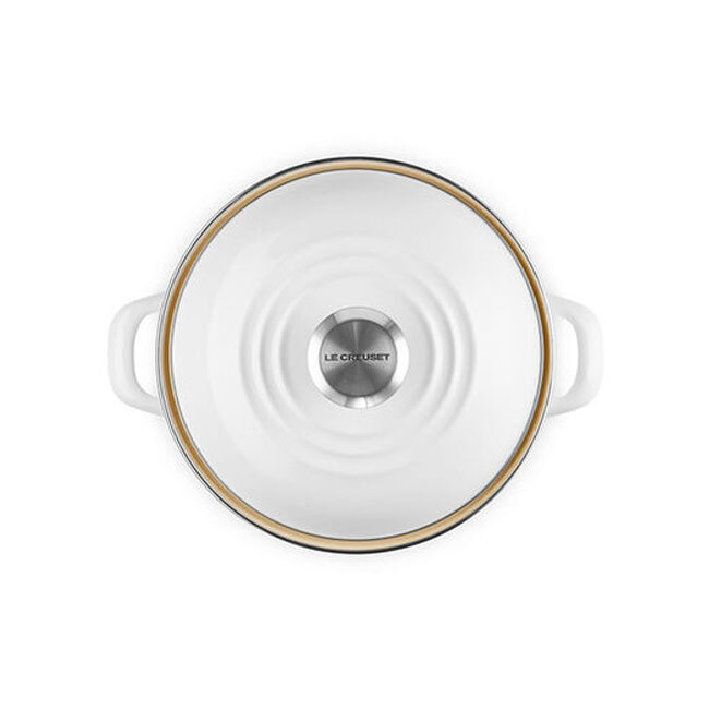 Le Creuset Enamel on Steel Traditional Petite 4 Qt. Stockpot | White