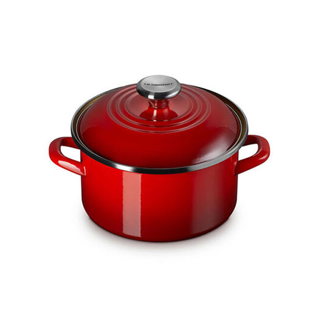 Le Creuset Enamel on Steel Traditional Petite 4 Qt. Stockpot | Cerise