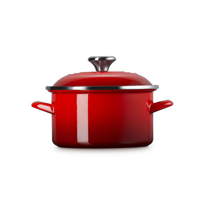 Le Creuset Enamel on Steel Traditional Petite 4 Qt. Stockpot | Cerise