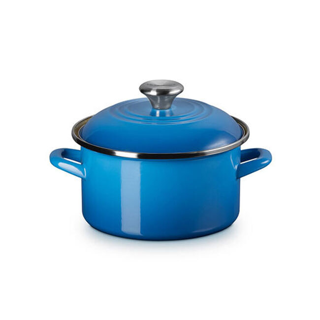 Le Creuset Enamel on Steel Traditional Petite 4 Qt. Stockpot | Marseille Blue