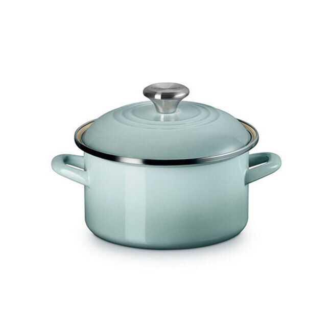Le Creuset Enamel on Steel Traditional Petite 4 Qt. Stockpot | Sea Salt