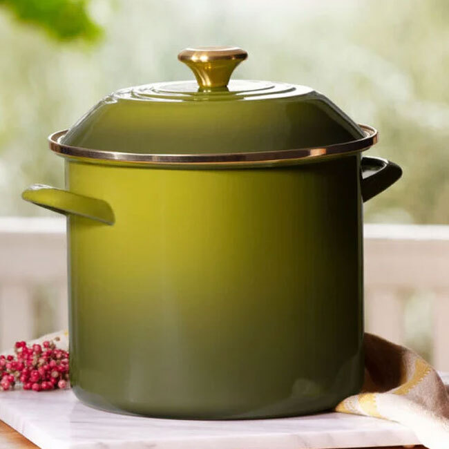 Le Creuset Enamel on Steel 12 Qt. Stockpot | Olive