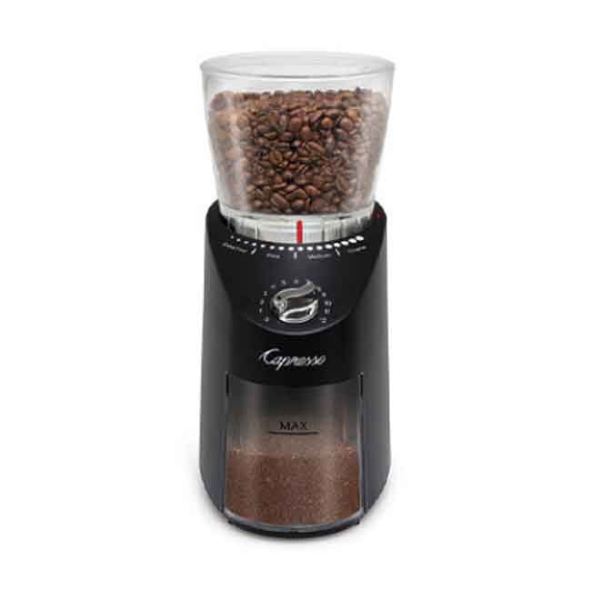 Product Capresso Infinity Plus Conical Burr Grinder, Black