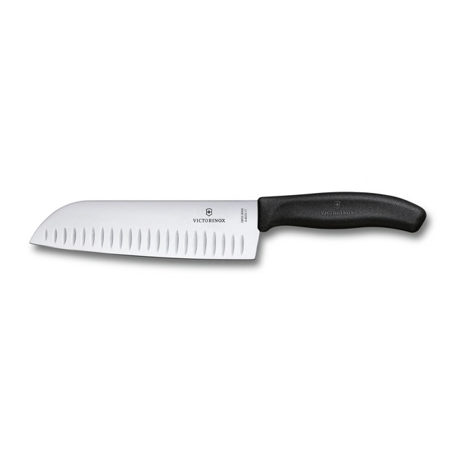 Product Victorinox Swiss Classic 7” Santoku Knife, Fluted Edge