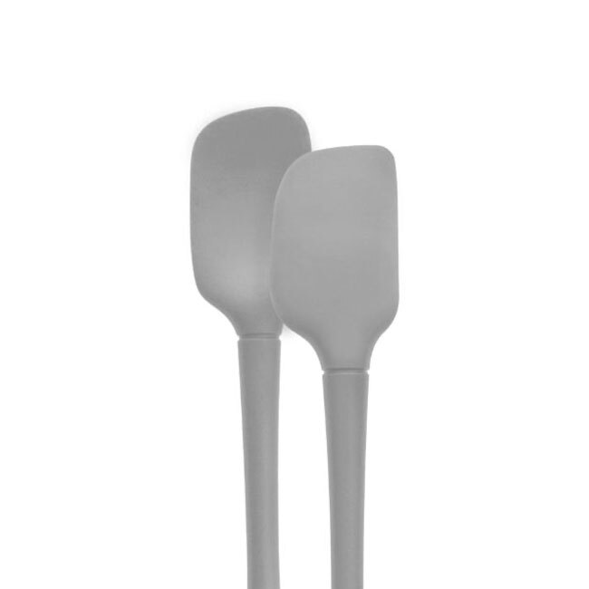 Tovolo Flex-Core® All Silicone Mini Spatula & Spoonula | Oyster Gray
